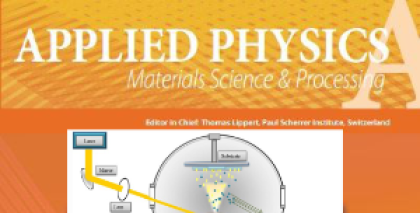 Cercetarea din INFLPR este pe coperta „Applied Physics A”