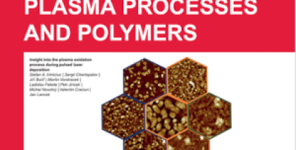 Cercetarea din INFLPR pe coperta Plasma Processes and Polymers