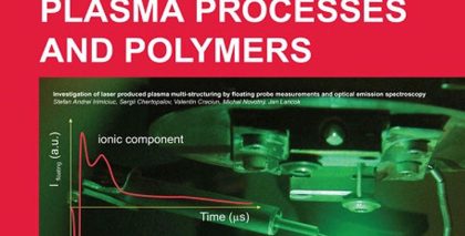 Cercetarea din INFLPR pe coperta Plasma Processes and Polymers